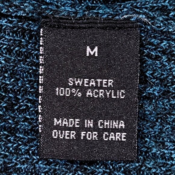 Women's A. Byer Short Sleeve Sweater | Blue | Cowl Neck | Tunic | Medium - Picture 11 of 12